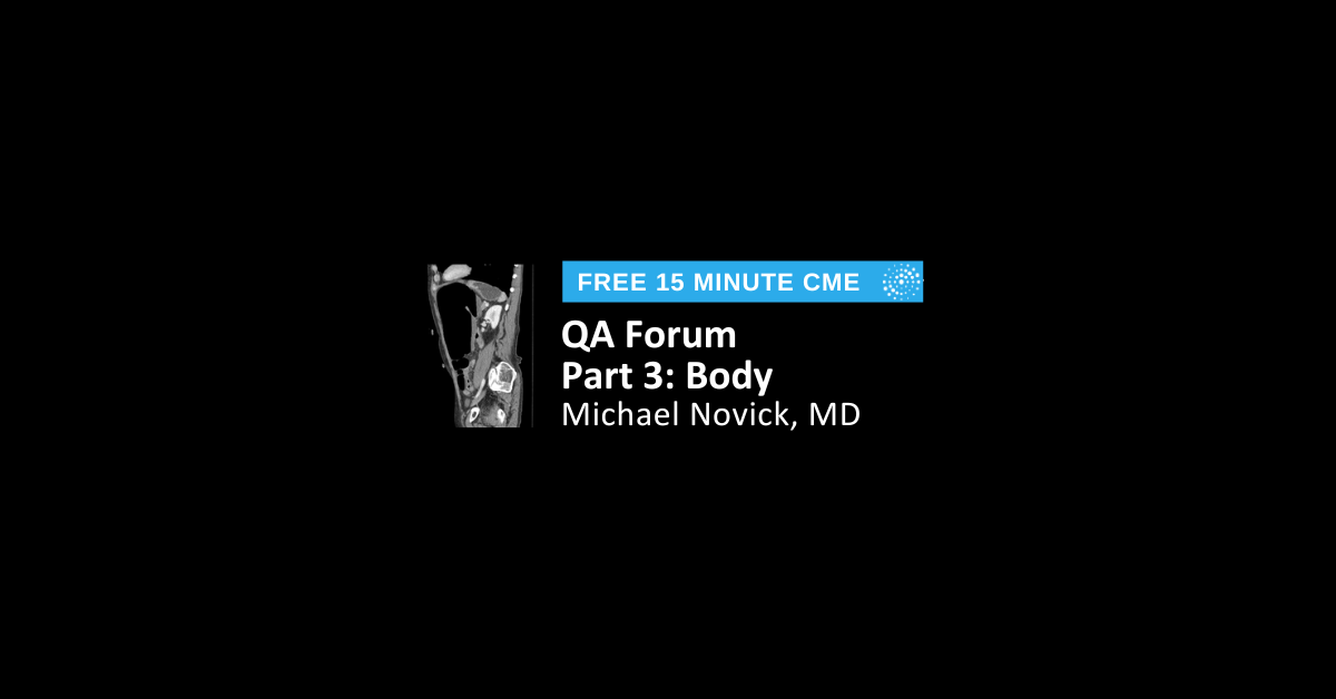 QA Forum Part 3: Body